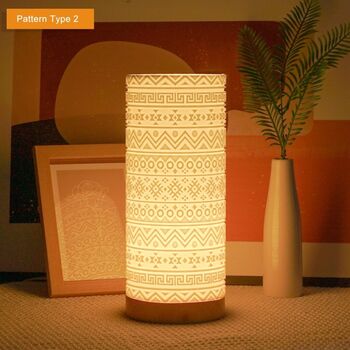 Boho Mediterranean Table Lamp 3D Printed Artistic, 3 of 6