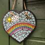 Inspirational Quote Rainbow Heart Mosaic, thumbnail 1 of 6