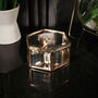 Gold Glass Jewellery Trinket Box With Crystal, thumbnail 1 of 4