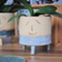 Personalised Smiley Face Stoneware Planter Fish Design, thumbnail 6 of 9