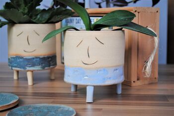 Personalised Smiley Face Stoneware Planter Fish Design, 6 of 9