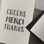 Thank You, Merci, Cheers Card, thumbnail 7 of 8