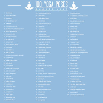 100 Yoga Poses Bucket List Scratch Off Poster, 3 of 3