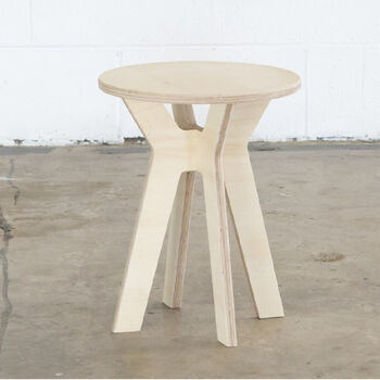 The Mhor Stool In Natural Plywood, 2 of 5