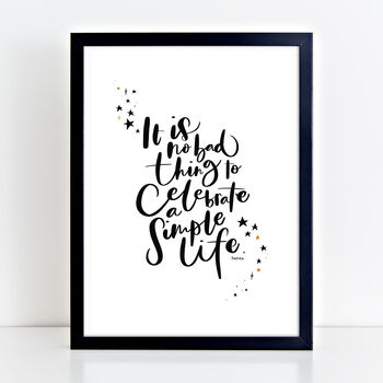 A Simple Life Calligraphy Print, 3 of 3