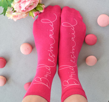 Personalised Bridesmaid Socks By Solesmith | notonthehighstreet.com