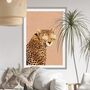 Cheetah Sunglasses Beige Print Original Wall Art, thumbnail 1 of 2