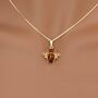 18ct Gold Plated Baltic Amber Bee Necklace, thumbnail 3 of 10