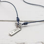 Personalised Leather Hoop And Bar Necklace, thumbnail 3 of 7