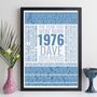 Personalised 50th Birthday Print Year Facts 1976 Gift, thumbnail 8 of 12