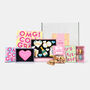 Wedding Congratulations Iced Biscuits And Macarons Hamper Gift, thumbnail 1 of 6