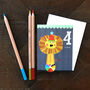 Mini Lion 4th Birthday Card, thumbnail 5 of 5