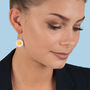 Hand Painted Lawn Daisy Dropper Earrings, thumbnail 3 of 5