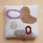Handmade Abstract Pattern Punch Needle Cushion, thumbnail 2 of 5