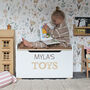 Personalised White Wooden Toy Box, thumbnail 1 of 6