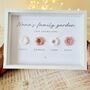 Personalised Family Garden Crochet Puff Flower Print, thumbnail 1 of 3