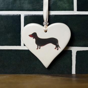 Smooth Haired Dachshund Hanging Heart, 2 of 7