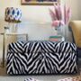 Coffee Table With Storage In Zebra Pattern, thumbnail 1 of 3