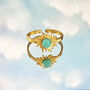 Turquoise Gemstone Sun Ring, thumbnail 4 of 7