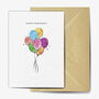 Happy Birthday Balloons Seed Embedded Card, thumbnail 1 of 2