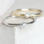 White Gold Diamond Dot Engagement Ring, thumbnail 3 of 5