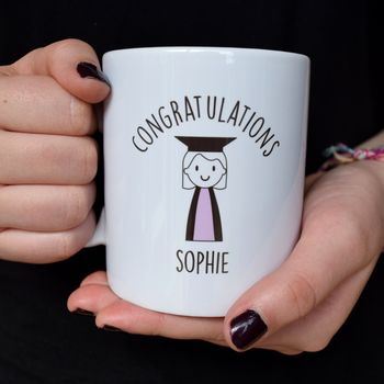 Personalised Girl's Graduation Congratulation Mug, 4 of 4