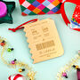 Personalised Boarding Pass Christmas Bauble, thumbnail 1 of 4