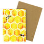 Mellifera Honeybee Print A6 Greetings Cards, thumbnail 5 of 7