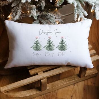 Personalised Family Christmas Tree Cushion, 2 of 2