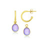 Manhattan Gold Plated And Gemstone Hoop Earrings, thumbnail 3 of 12