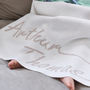 Personalised Knitted Luxury Baby Blanket, thumbnail 2 of 3
