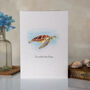 'Go With The Flow' Turtle Charity Card, thumbnail 2 of 3