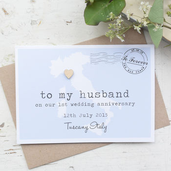 Personalised Anniversary 'To My Husband' Wedding Card, 6 of 6