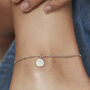Zodiac Sign Anklet In Silver Or Gold Vermeil, thumbnail 1 of 9