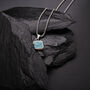 Engraved Turquoise Stone Pendant, Personalized Pendant, thumbnail 2 of 10
