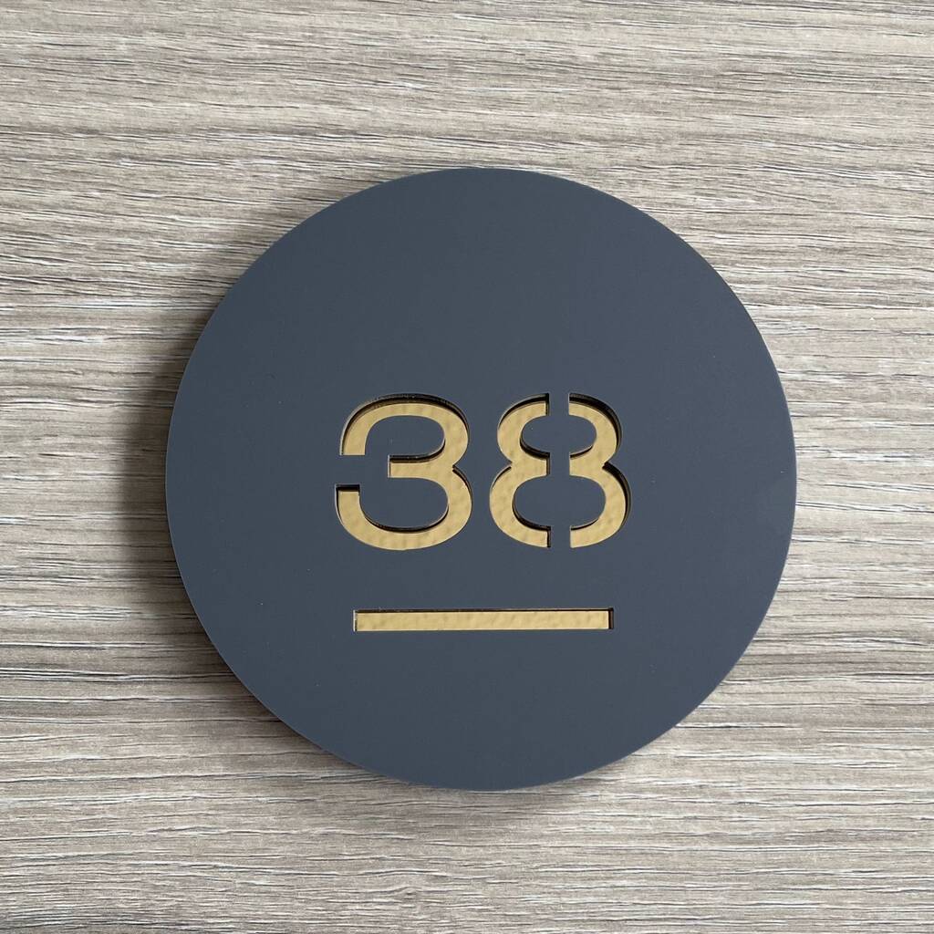 Stylish Laser Cut Round House Number, 1 of 11