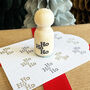 Festive Mini Rubber Stamp Ho Ho Ho For Christmas Crafts, thumbnail 1 of 4