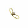 V Ring Single Cz, Rose Or Gold Vermeil 925 Silver, thumbnail 6 of 10