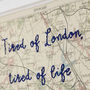 Personalised London Fabric Map Notice Board, thumbnail 3 of 8