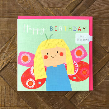 Butterfly Girl Birthday Card, 5 of 5