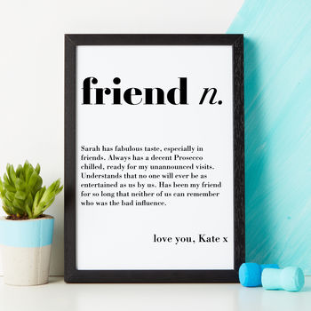 Personalised 'Friend' Dictionary Print, 3 of 4