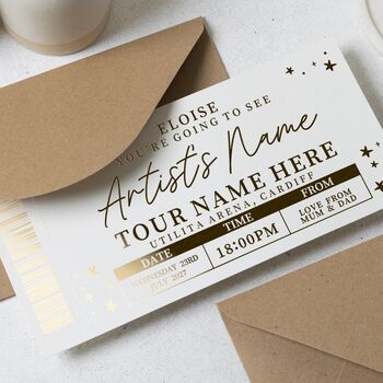 Personalised Concert Ticket Voucher, 4 of 9