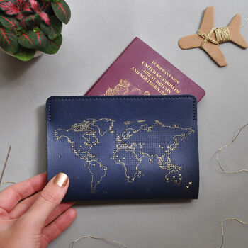 Stitch Where You've Been Leather Passport Cover, 4 of 12