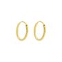 Mens Gold Plated Thin 13mm Hoop Earrings Mens Earrings, thumbnail 9 of 9