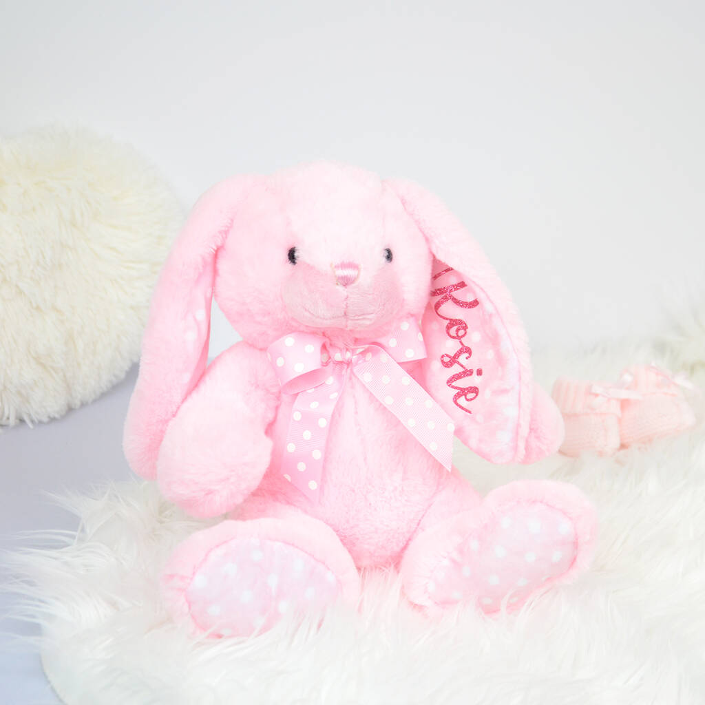 personalised pink bunny