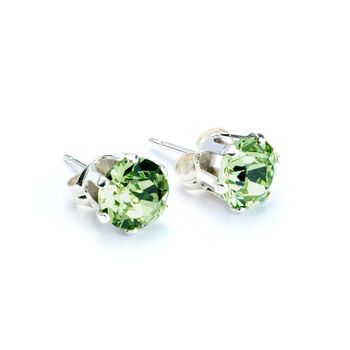 Birthstone Silver Stud Earrings, 9 of 9