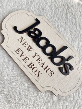 Christmas Eve Box Plaque Personalised Crate Sign, 9 of 11