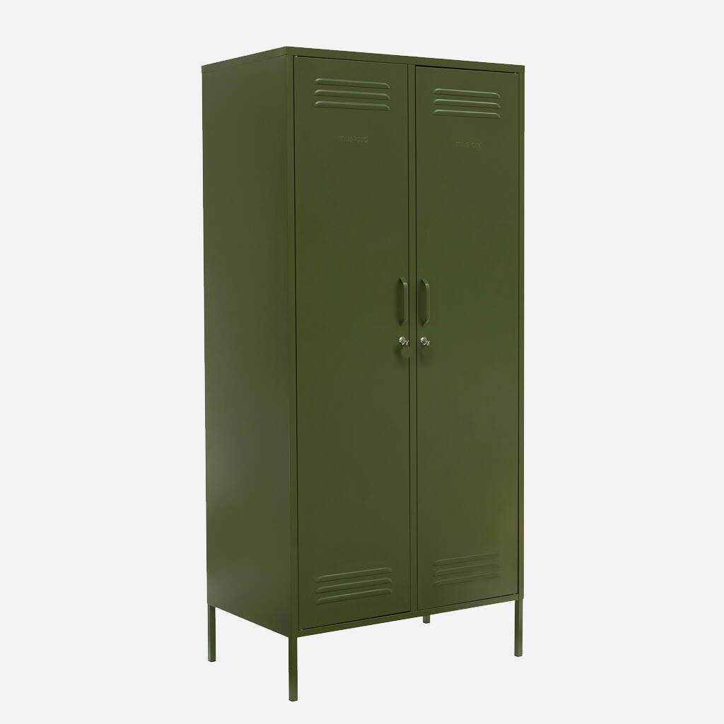 The Double Tall Locker Storage Unit In Olive Green By Little Deer ...