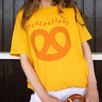 Pretzellent Slogan T Shirt With Pretzel Graphic, 2 of 3