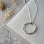 Sterling Silver Circles Necklace, thumbnail 2 of 5